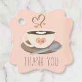 感謝していラテコーヒーウェディングシャワーありがとう フェイバータグ (正面)