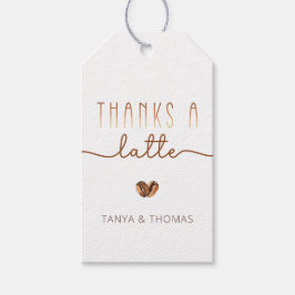 感謝していラテコーヒー赤ちゃんシャワー ギフトタグ