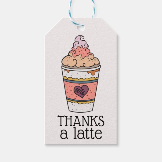 感謝していラテサンキューラベル ギフトタグ (正面)