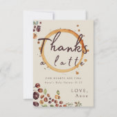 感謝していラテテーマ素朴ベビーシャワー サンキューカード (正面)