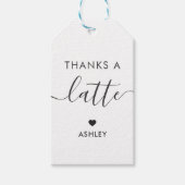 感謝していラテラベル、コーヒーギフトラベル、クラフト ギフトタグ (正面)