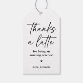 感謝していラテ先生の高さ ギフトタグ (正面)
