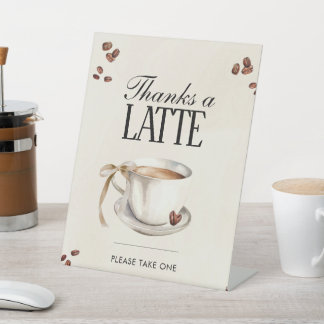 感謝していラテ愛がシャワーを浴びる 台座サイン