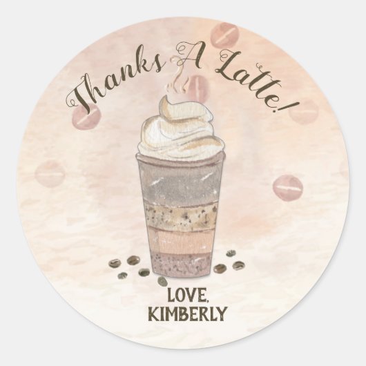感謝していラテ ラウンドシール (正面)