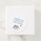 感謝していラベルのエレファントベイビーシャワー フェイバータグ (インサイチュ)