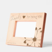 感謝していレーザーエッチング写真枠 レーザー彫刻フレーム (左)