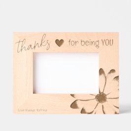 感謝していレーザーエッチング写真枠 レーザー彫刻フレーム