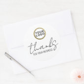 感謝していロゴ ラウンドシール (封筒)