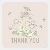 感謝していヴィンテージ野花リトルビーミニマリスト スクエアシール (正面)