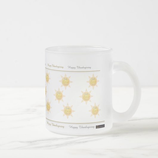 感謝してい与えマグサンシャイン フロストグラスマグカップ (右)