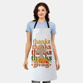 感謝してい与え十字形かぼちゃ エプロン (着用した状態)