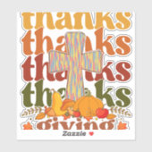 感謝してい与え十字形かぼちゃ シール (シート)