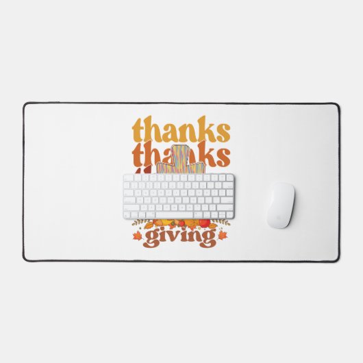 感謝してい与え十字形かぼちゃ デスクマット (キーボード&マウス)