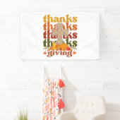 感謝してい与え十字形かぼちゃ 横断幕 (インサイチュ)