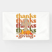 感謝してい与え十字形かぼちゃ 横断幕 (横)