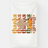 感謝してい与え十字形かぼちゃ 横断幕 (縦)