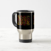 感謝してい与え感謝と感謝と賛美デザイン トラベルマグ (正面左)