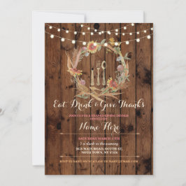 感謝してい与え感謝祭フローラ秋招待状 招待状