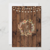 感謝してい与え感謝祭フローラ秋招待状 招待状 (裏面)