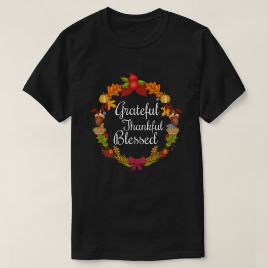 感謝してい与え日プレミアム・ベクトルデザイン Tシャツ (デザイン正面)