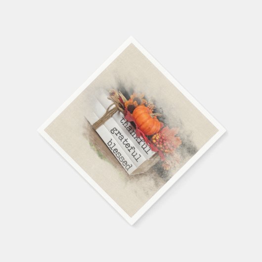 感謝してい与え秋本 スタンダードカクテルナプキン (角)