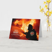 感謝してい中の消防空白の士 カード (黄色い花)