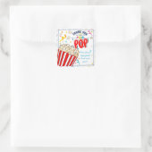 感謝してい今年の授業はポップ・アートの離れ君が スクエアシール (バッグ)