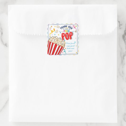 感謝してい今年の授業はポップ・アートの離れ君が スクエアシール (バッグ)