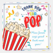 感謝してい今年の授業はポップ・アートの離れ君が スクエアシール (正面)