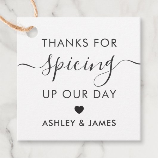 感謝してい今日のラベルを結婚あげて フェイバータグ (正面)