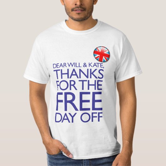 感謝してい休みの日 Tシャツ (正面)