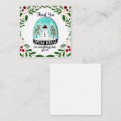 感謝してい何をするにも雪が多いクリスマス ノートカード (正面/裏面)