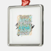 感謝してい先生で素晴らし メタルオーナメント (左)