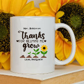 感謝してい先生の救済私のひまわり コーヒーマグカップ