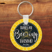 感謝してい先生ギフト用素晴らしボタン キーホルダー (正面)