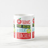 感謝してい先生素晴らしだ コーヒーマグカップ (中央)