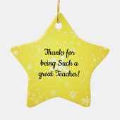 感謝してい先生素晴らしオーナメント セラミックオーナメント (正面)