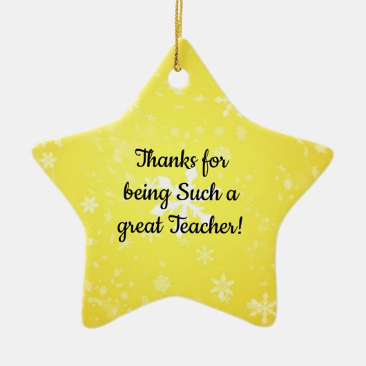 感謝してい先生素晴らしオーナメント セラミックオーナメント (正面)