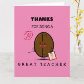 感謝してい先生素晴らしA+ カード (黄色い花)