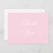 感謝してい光ピンク白クラシックエレガント ポストカード (正面/裏面)