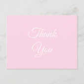 感謝してい光ピンク白クラシックエレガント ポストカード (正面)