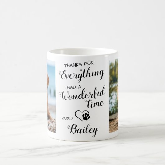 感謝してい全てのペット失カスタム敗ドッグメモリアル コーヒーマグカップ (中央)