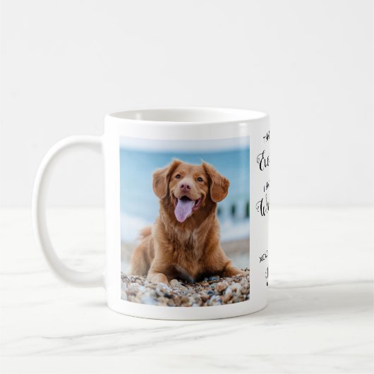感謝してい全てのペット失カスタム敗ドッグメモリアル コーヒーマグカップ (左)