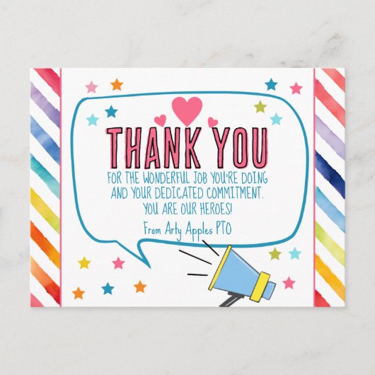 感謝してい全てのherosカード ポストカード (正面)