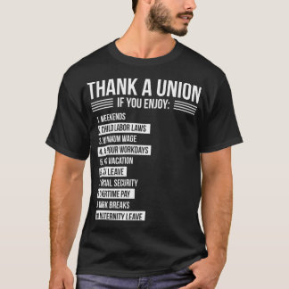感謝してい労組もし楽しむ合誇りを持った組 Tシャツ