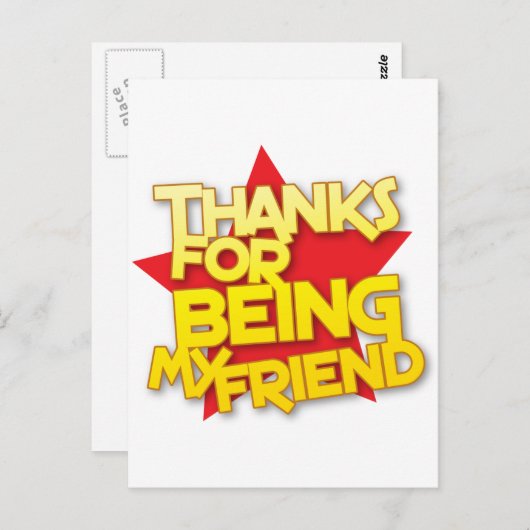 感謝してい友達 ポストカード (正面/裏面)