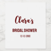 感謝してい名前の追加ブライダルシャワー文字パーティー署名 ワインラベル (シングルラベル)