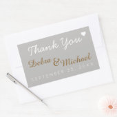 感謝してい君は結婚 長方形シール (封筒)