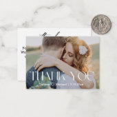 感謝してい君モダンタイポグラフィ結婚の写真 ノートカード (正面/裏面インサイチュ)