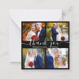 感謝してい君4枚結婚の写真 ノートカード